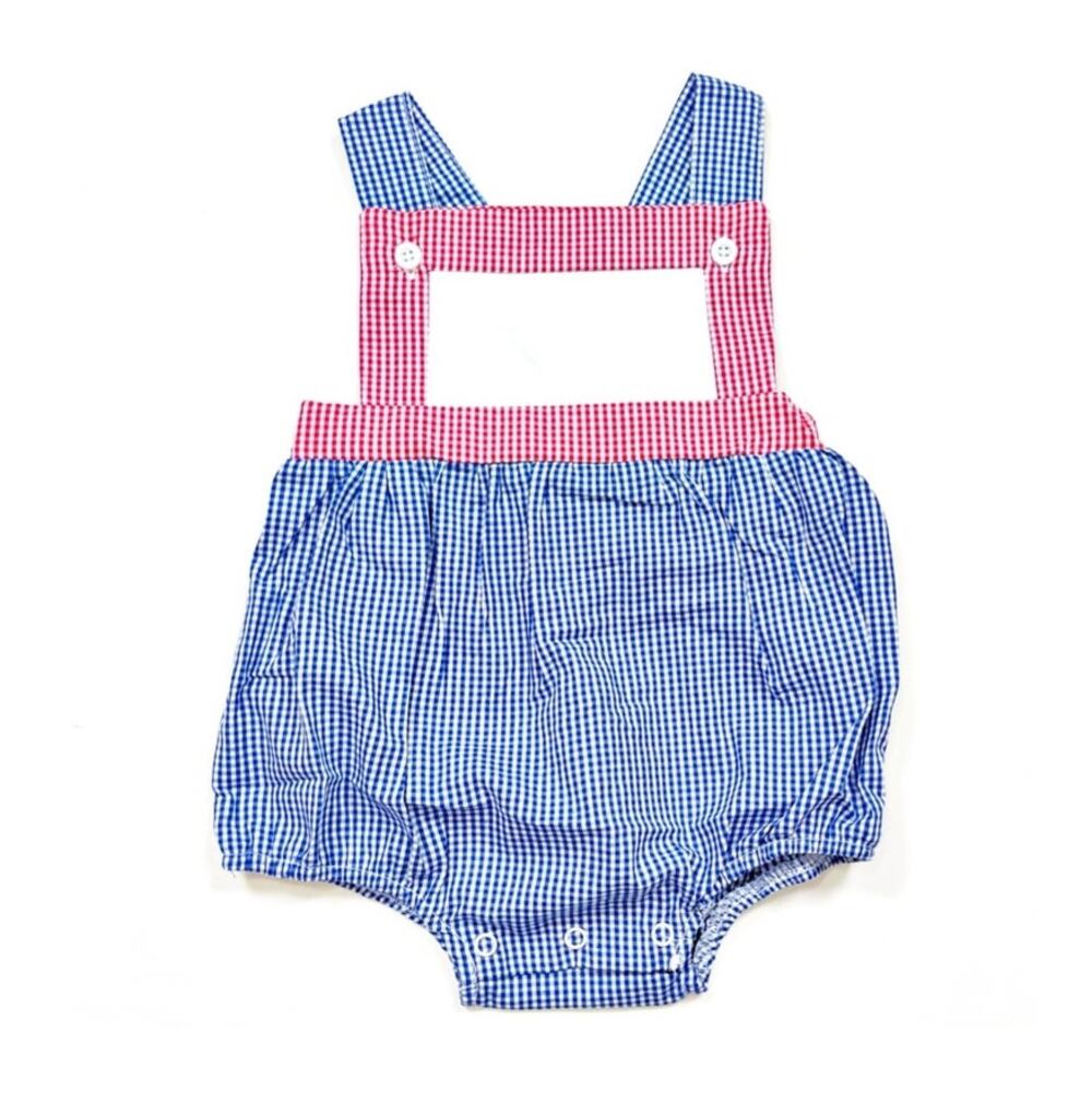 Classic Whimsy American Red and Blue Gingham Sun Bubble